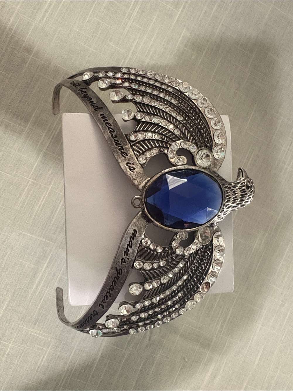 Ravenclaw Blue Crystal Wing Tiara - Silver-Tone Statement